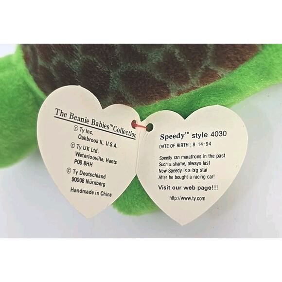 Ty Beanie Baby "Speedy" Errors 1993 Tush Tag 1994 Swing Tag PVC Pellets BB29 - Picture 2 of 4